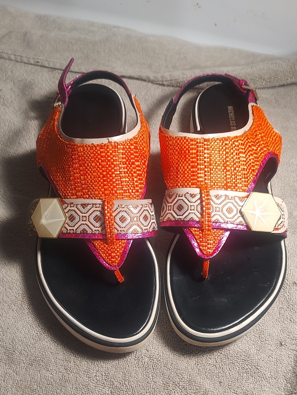 Nicholas Kirkwood Ladies Sandels GC Made In Italy Size 38 -US 7.5
